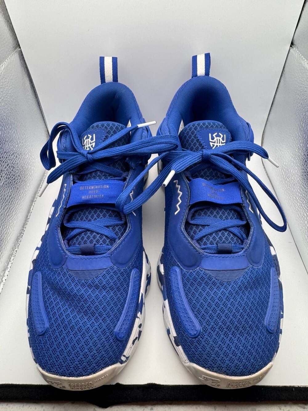 adidas D.O.N. Issue 3 'Paint Smudge' Royal Blue White Basketball Shoes H67718